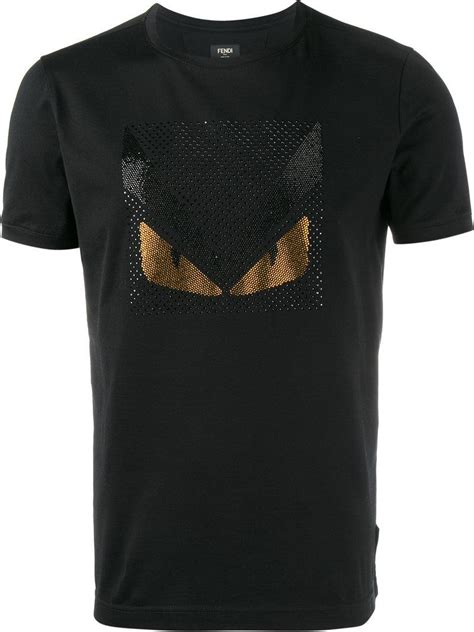 fendi crystal bug tee|Fendi: Black Crystal 'Bag Bug' T.